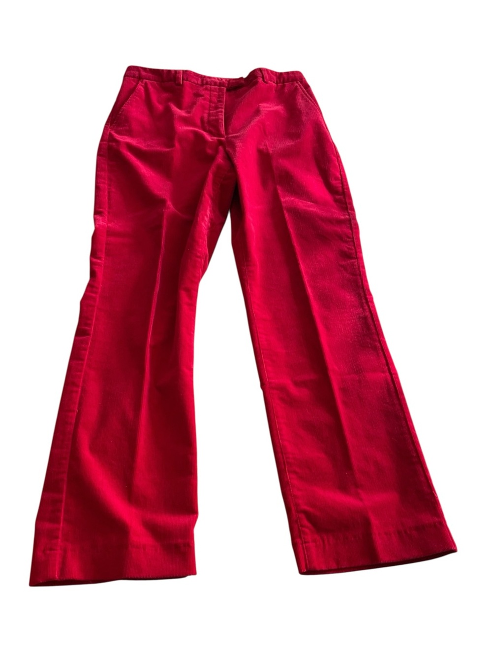 Vintage Brooks Brothers Bright Red Corduroy Flare Jeans SZ 12